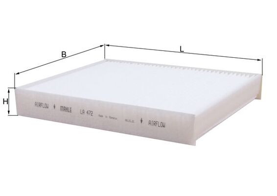 Filtru, aer habitaclu LA 472 MAHLE