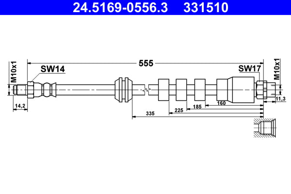 Furtun frana 24.5169-0556.3 ATE