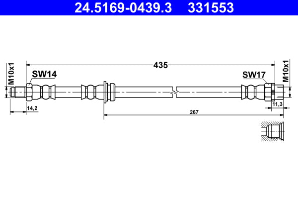 Furtun frana 24.5169-0439.3 ATE