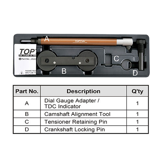 Set instrumente sincronizare motor VAG Toptul - JGAI0403