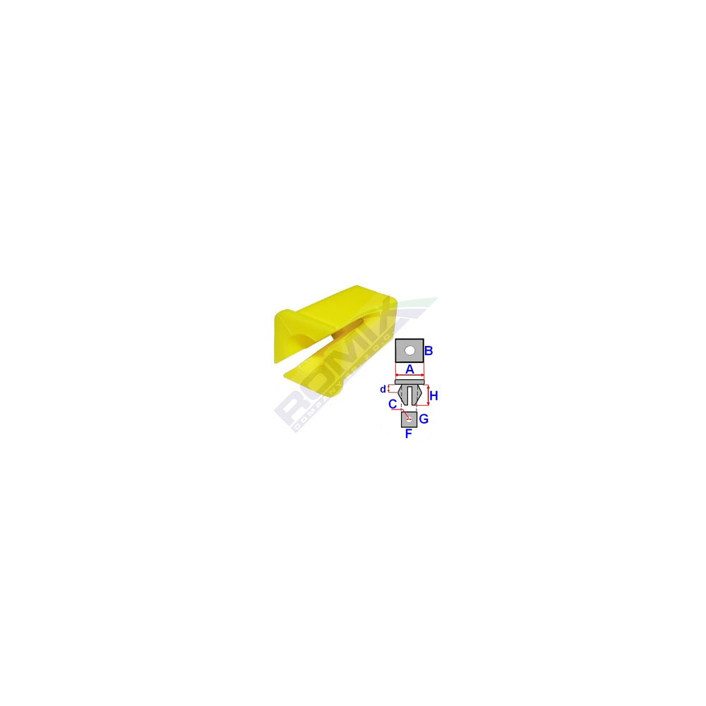 CLIPS FIXARE PENTRU FIAT - GALBEN SET 10 BUC