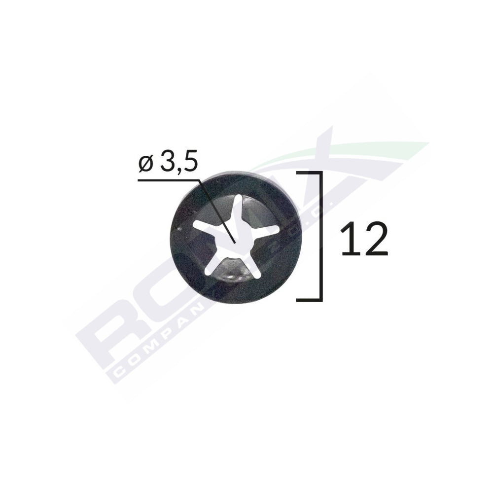 SAIBA FIXARE TAPITERIE UNIVERSAL - NEGRU - 12MM SET 25 BUC