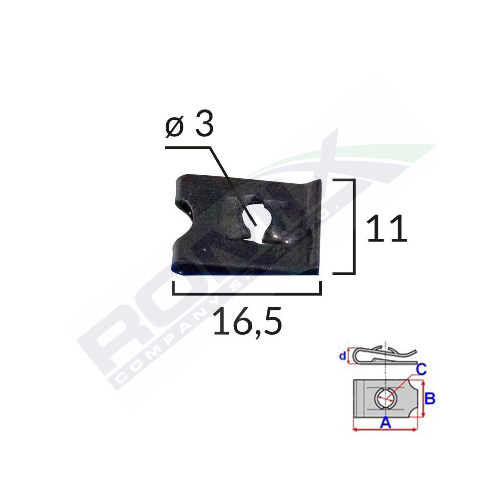 CLIPS FIXARE UNIVERSAL - NEGRU SET 25 BUC