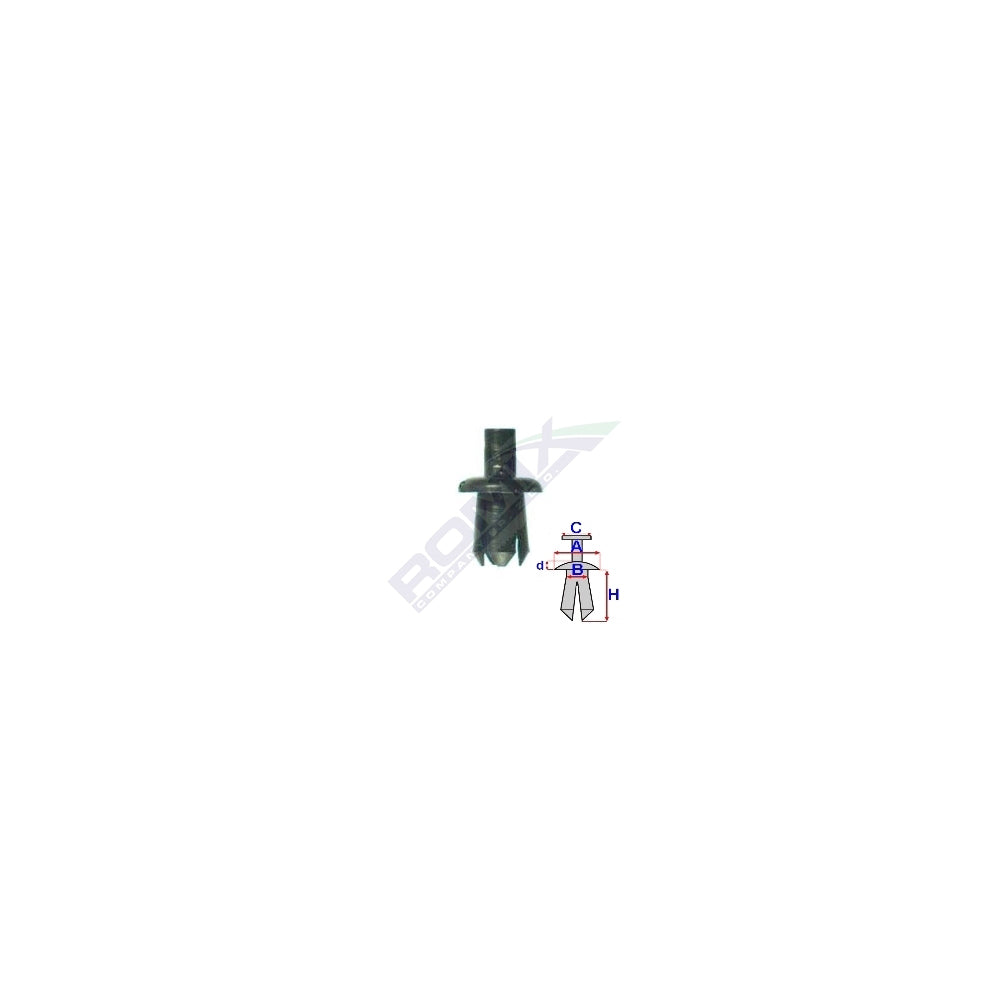 CLIPS FIXARE FIAT - NEGRU SET 25 BUC