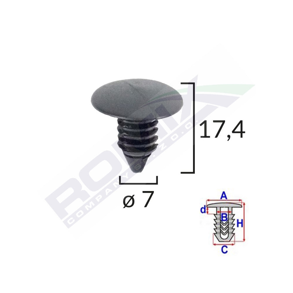 CLIPS TAPITERIE PENTRU CITROEN/DAEWOO SET 10 BUC