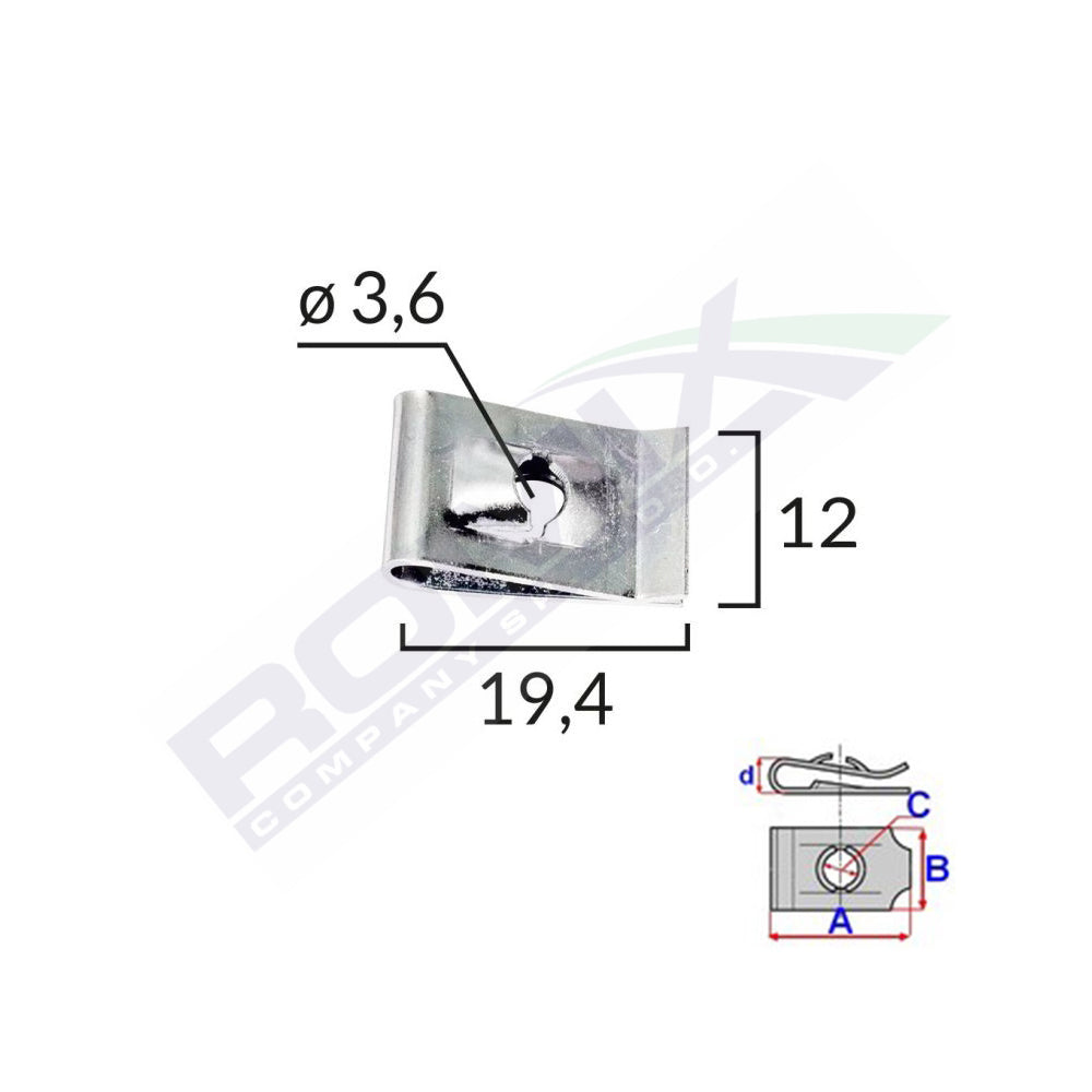 CLIPS METALIC FIXARE UNIVERSAL SET 25 BUC