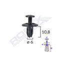 CLIPS FIXARE PENTRU HONDA/KIA/TOYOTA 6X10.8MM - NEGRU SET 10 BUC