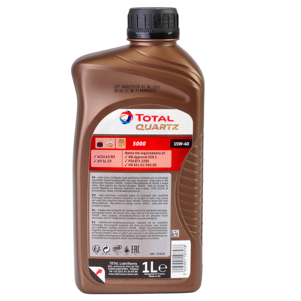 Ulei motor Total Quartz 5000 15W40 1L - 166481