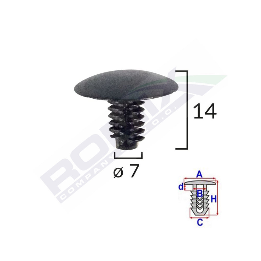 CLIPS TAPITERIE PENTRU FIAT/ LANCIA/ALFA ROMEO SET 10 BUC