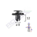 CLIPS FIXARE ELEMENTE ROATA PENTRU HONDA/MITSUBISHI 8X12MM - NEGRU SET 10 BUC