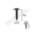 SURUB UNIVERSAL FIXARE NEGRU 3.9X16MM SET 25 BUC