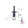 CLIPS FIXARE PENTRU VOLVO 6X14MM - NEGRU SET 10 BUC