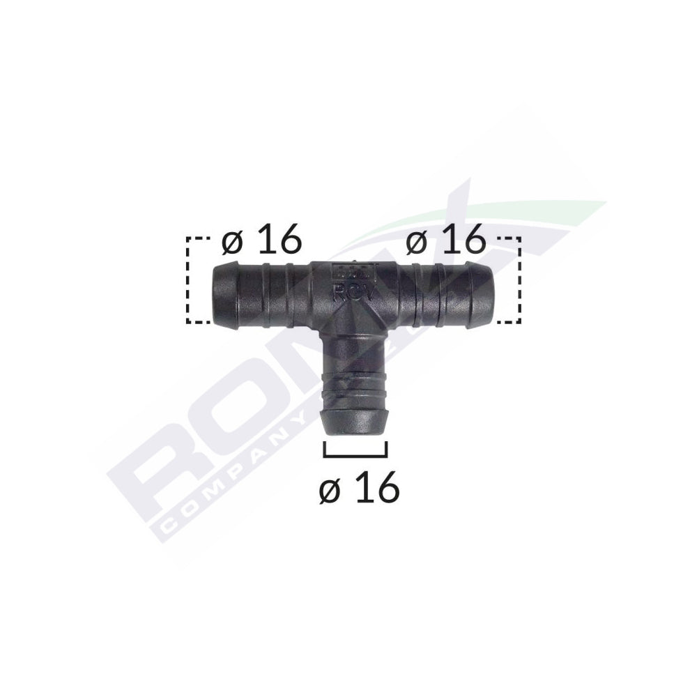 CONECTOR TEU FURTUN CONDUCTE DIAMETRU 16 MM SET 5 BUC