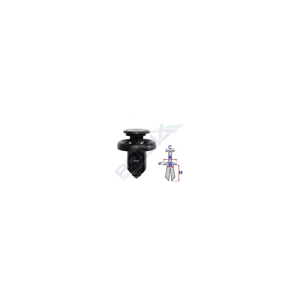 CLIPS FIXARE ELEMENTE EXTERIOARE PENTRU HONDA 10X13.6MM NEGRU SET 5 BUC