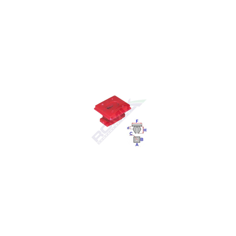 CLIPS FIXARE ELEMENTE INTERIOR PENTRU BMW ROSU SET 10 BUC
