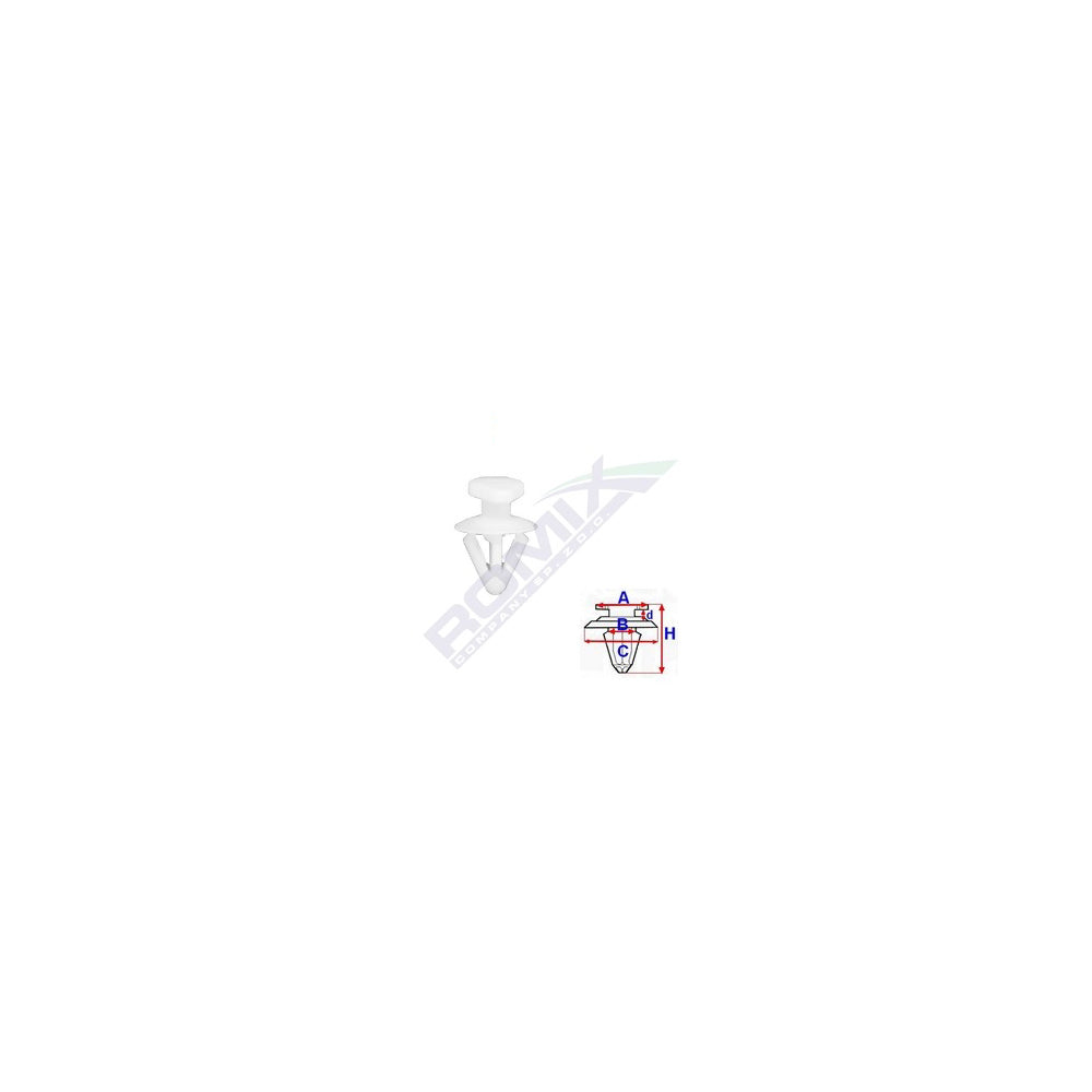 CLIPS FIXARE PENTRU OPEL 7.3X12.4MM ALB SET 10BUC