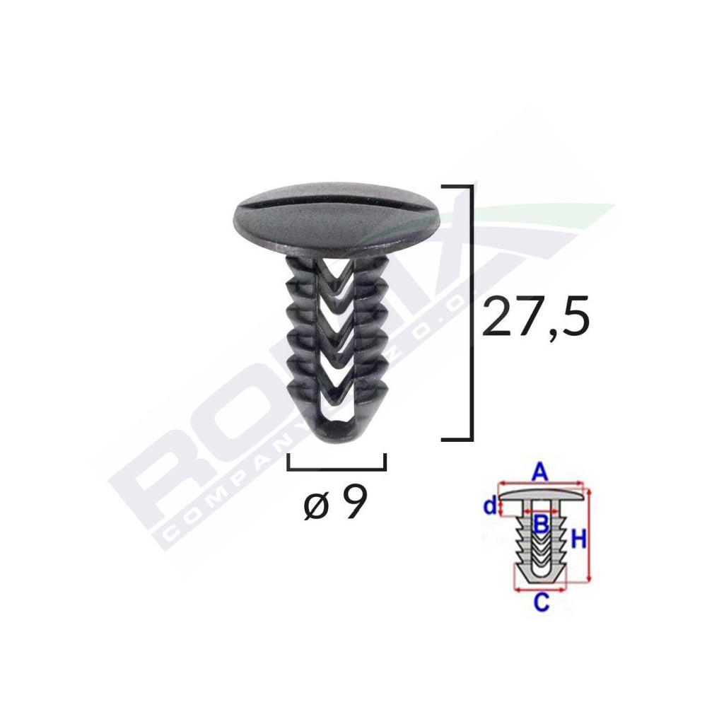 CLIPS TAPITERIE PENTRU FIAT SET 25 BUC