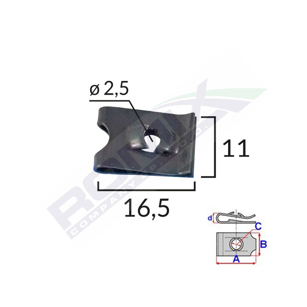 CLIPS FIXARE UNIVERSAL - NEGRU SET 25 BUC