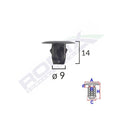 CLIPS FIXARE ELEMENTE ROATA PENTRU HONDA 9X14MM NEGRU SET 10 BUC