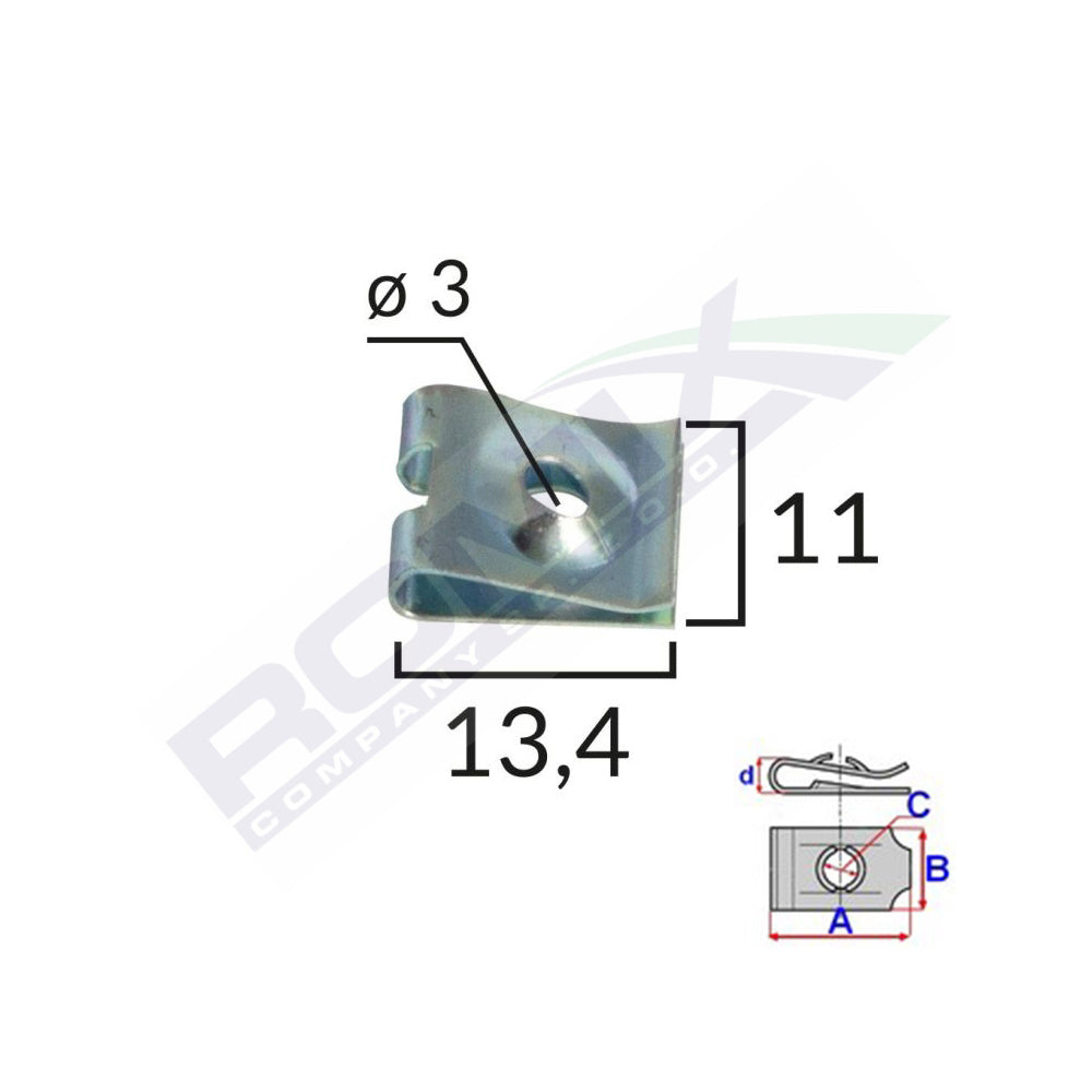 CLIPS METALIC TAPITERIE UNIVERSAL SET 25 BUC