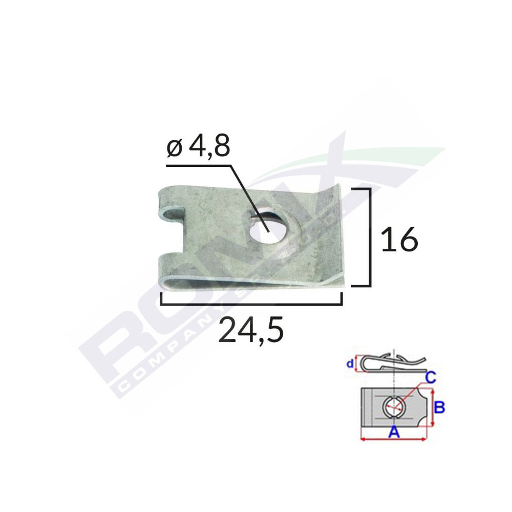 CLIPS METALIC TAPITERIE UNIVERSAL SET 10 BUC