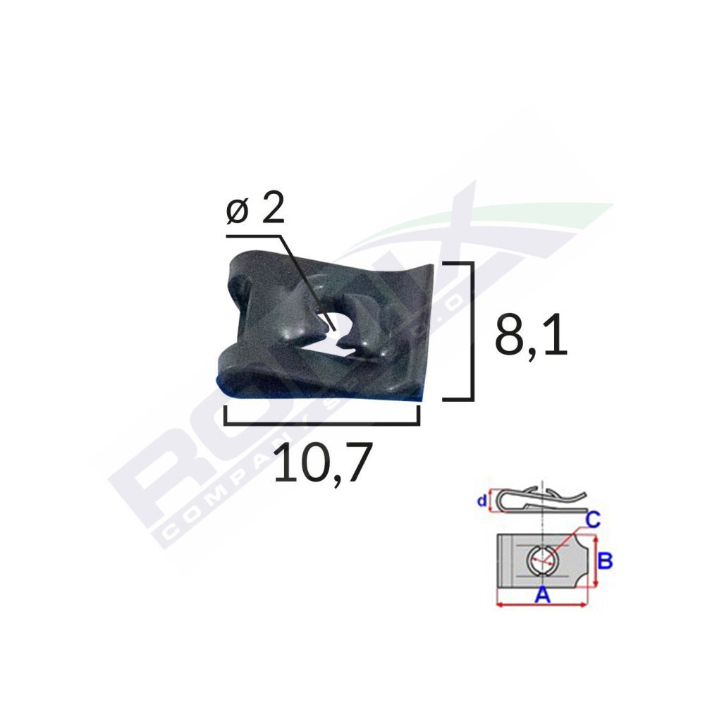 CLIPS FIXARE UNIVERSAL - NEGRU SET 25 BUC