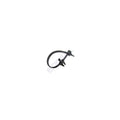 CLIPS TIP COLIER FIAT/LANCIA/ALFA ROMEO - NEGRU SET 10 BUC