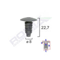 CLIPS TAPITERIE PENTRU AUDI/FORD/OPEL/MERCEDES VW 8X22.7 - NEGRU SET 10 BUC