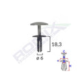 CLIPS FIXARE UNIVERSAL 6X18.3MM - NEGRU SET 25 BUC