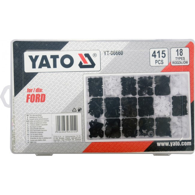 Set 415 clipsuri tapițerie Ford Yato - YT06660