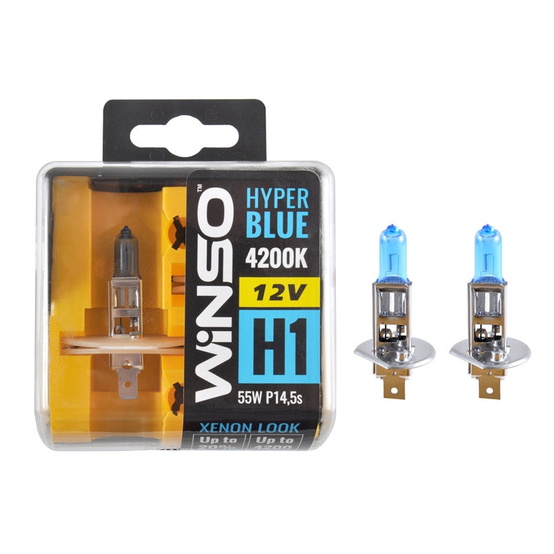 Bec Halogen Winso Hyper Blue H1 - 12V, 55W P14.5s ● 4200K ●  Set 2 buc - 12-745-893