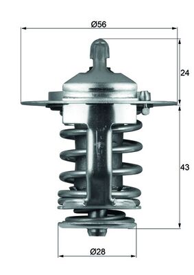 termostat,lichid racire TX 70 82 MAHLE