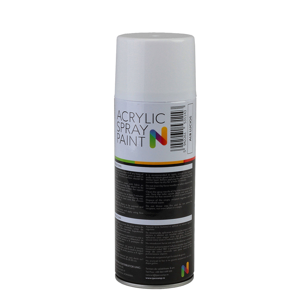 Vopsea spray 450 ml Alb Lucios Noxaro - 11766881