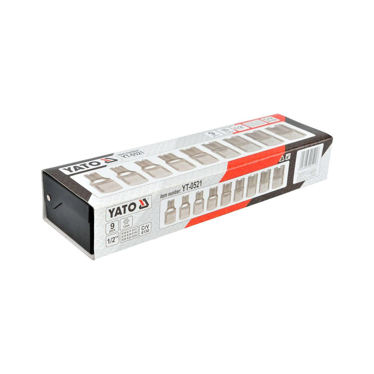Yato - Set 9 chei tubulare E10-E24 CRV - YT0521