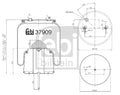 Burduf, suspensie pneumatica 37909 FEBI BILSTEIN