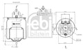 Burduf, suspensie pneumatica 38509 FEBI BILSTEIN