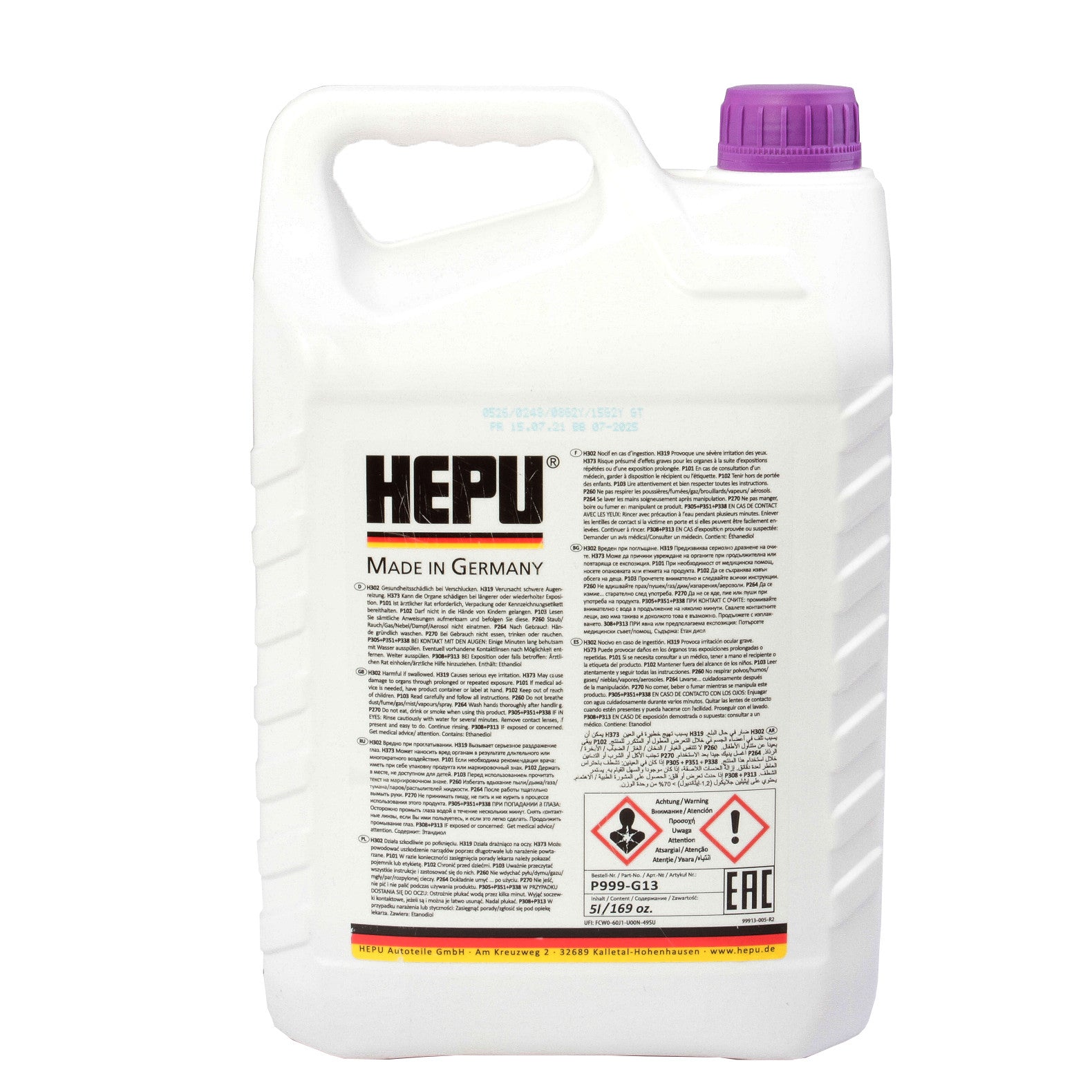 ANTIGEL CONCENTRAT HEPU G13 5L Mov P999G13005