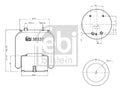Burduf, suspensie pneumatica 38537 FEBI BILSTEIN