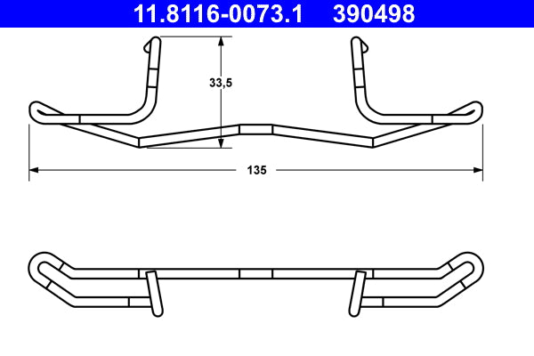 Arc, etrier frana 11.8116-0073.1 ATE