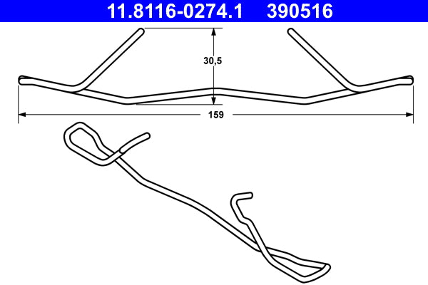 Arc, etrier frana 11.8116-0274.1 ATE