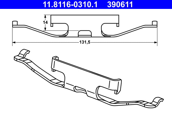 Arc, etrier frana 11.8116-0310.1 ATE