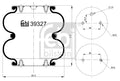 Burduf suspensie pneumatica FEBI BILSTEIN 39327