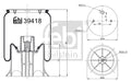 Burduf, suspensie pneumatica 39418 FEBI BILSTEIN
