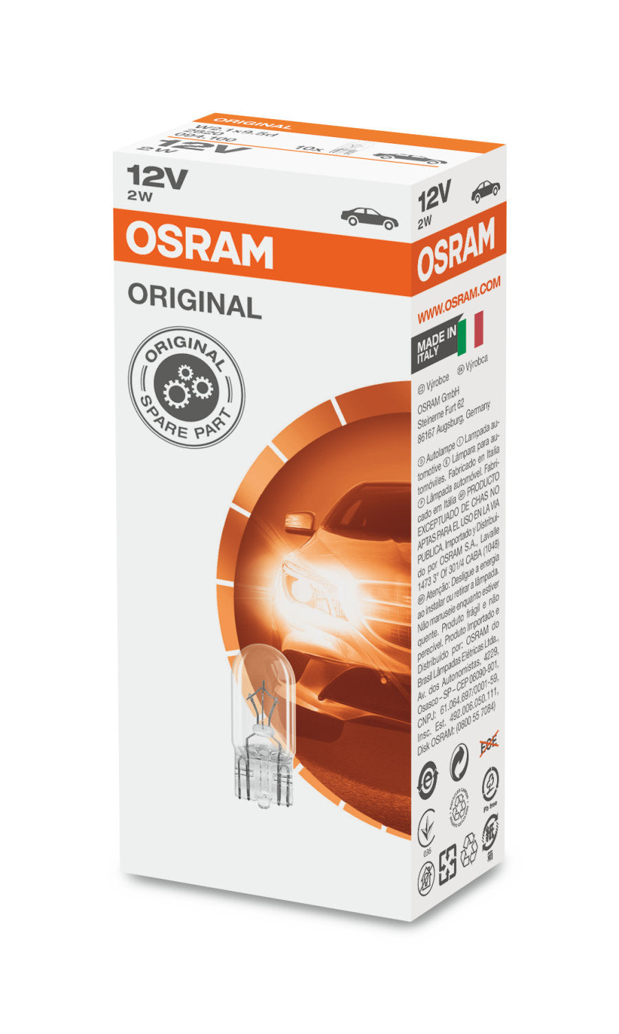 Bec Osram Original 2W 12V W2,1x9,5d - 2820