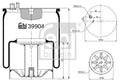 Burduf, suspensie pneumatica 39904 FEBI BILSTEIN