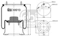 Burduf, suspensie pneumatica 39910 FEBI BILSTEIN