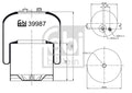 Burduf, suspensie pneumatica 39987 FEBI BILSTEIN