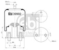 Burduf, suspensie pneumatica 39992 FEBI BILSTEIN