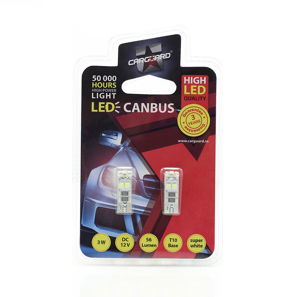 Bec MTR T10 12V 3W Set 2 buc Carguard - CAN102