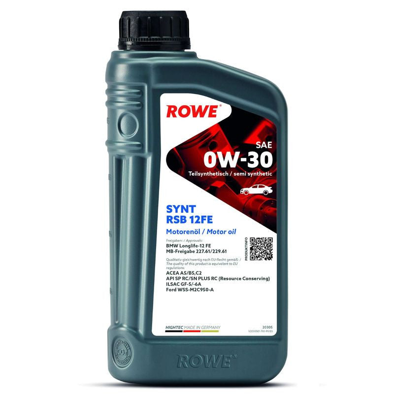 ULEI MOTOR TURISME ROWE HIGHTEC SYNT RSB 12FE SAE 0W30 1L - 12719404